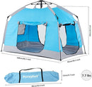 Easy Set Up Kids Playhouse with Nice LED Light Strip and 3 Large Opens,Portable Children Play Tent & Privacy Room for Indoor & Outdoor Games with Carry Bag-Free Space for Toddlers-Birthday Gifts by TinyTreasures Baby Boutique