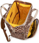 Wrangler Leopard Print Backpack Multifunction Baby Travel Bag with Changing Pad, Stroller Straps and Pacifier Case WG2204-91103LP-BR by TinyTreasures Baby Boutique