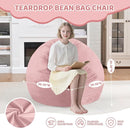 2FT Bean Bag Chair, Comfy Bean Bag Chairs with Memory Foam Filled, Fluffy Beanbag Sofa with Dutch Velvet Cover, Teardrop BeanBag Chairs for Living Room, Playroom - Light Pink by TinyTreasures Baby Boutique
