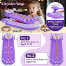 Friendship Bracelet Making Kit for Girls - DIY Bracelets Maker Art and Craft Kits for Kids - Jewelry String braiding Set Toys for Age 6 7 8 9 10 11 12 Year Old Girl Christmas Birthday Gifts - Purple by TinyTreasures Baby Boutique