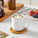 vancasso Porcelain Coffee Mugs Set, 12 oz Ceramic Coffee Cups for Latte Hot Tea Cappuccino Cocoa Milk Cups Set of 6, Dishwasher & Microwave Safe, White by CozyNest Decor