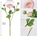 IPOPU 4PCS Real Touch Purple Ranunculus Artificial Flowers Faux Ranunculus Flowers for Vase Real Look Silk Peonies Fake Peony Flowers for Home Indoor Wedding Centerpieces for Table Decor (Purple Edge) by CozyNest Decor