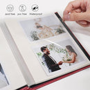 RECUTMS Photo Album Self Adhesive Magnetic Scrapbook 4x6 5x7 8x10 Pictures Scrapbook Album, 40 Pages Photo Book for DIY Baby Family Wedding with Metal Pen and Plastic Board (Red) by TinyTreasures Baby Boutique