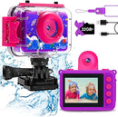 GKTZ Kids Camera - Waterproof Underwater Camera for Kids, Christmas Birthday Gifts for Girls Age 3-12, 1080P HD Children Digital Action Camera, Pool Toys for Kids Age 4-12 by TinyTreasures Baby Boutique