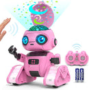Robot Toys for Boys and Girls, Rechargeable Remote Control Robot with Auto-Demonstration, Light Projection, Dance Moves, Music, and Gesture Sensing –Toy Robot Gifts for 3,4,5,6 year old Girls (Pink) by TinyTreasures Baby Boutique