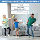 Electric Spin Scrubber - Cordless Cleaning Brush with Digital Display, 2 Speeds, 8 Brush Heads, IPX7 Waterproof, Adjustable Long Handle for Bathroom, Tub, Tile, Shower, and Car（Grey） by CozyNest Decor