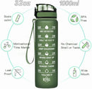 Enerbone Water Bottle, Leakproof BPA & Toxic Free, Motivational Water Bottle with Times to Drink and Straw, Fitness Sports Water Bottle with Strap for Office, Gym, Outdoor Sports by CozyNest Decor