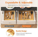 Lifewit Utensil Organizer for Kitchen Drawer, Expandable Cooking Utensil Tray, Bamboo Cutlery Silverware Flatware Holder, Adjustable Spatula Tools and Gadgets Storage Divider, Large, Natural by CozyNest Decor