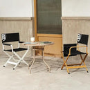 EVER ADVANCED Aluminum Directors Chair, Folding Studio Movie Chairs Camping Event Vendor Chair, 19" Seat Height Black Fabric/Golden Frame, Support 350lbs by GreenHaven Gardens
