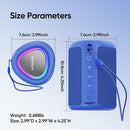 Portable Bluetooth Speaker with Lights, Stocking Stuffers, Powerful Crystal Clear Sound, IPX5 Waterproof, All Day Playtime, BT 5.3, TWS Paring, Small Wireless Speaker for Outdoor, White Elephant Gifts by TinyTreasures Baby Boutique