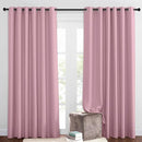NICETOWN Blackout Patio Curtains for Windows 84 inch Length - Solid Thermal Insulated Grommet Light Reducing Panels Window Treatment for Living Room (Crystal Pink, 2 Panels = 160" Wide) by TinyTreasures Baby Boutique