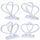 White Heart Sculpture for Living Room Decor Heart Decoration Gift for Her and Him Love Wedding Anniversary Couples Gift Modern Heart Statue for Home Coffee Table Dining Table Centerpiece Birthday by CozyNest Decor