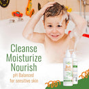 Wild Naturals Baby Eczema Shampoo & Body Wash, Gentle Eczema Body Wash for Kids with Aloe, Calendula & Manuka Honey, Tear-Free, Hypoallergenic, Natural Formula for Dry, Sensitive Skin, 8 fl oz by TinyTreasures Baby Boutique