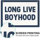 Toddler Boy Room Decor, Long Live Boyhood Banner Wall Hanging, Boys Room Wall Decor Banner Flag, Wall Flag Playroom Nursery Toddle Room Boys Room Decor Classroom Decorations, Banner for Room by TinyTreasures Baby Boutique