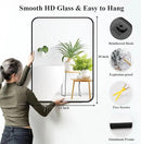 Fabuday Black Wall Mirror for Bathroom Over Sink - 22x30 Matte Metal Framed Rectangle Mirror, Rounded Rectangular Vanity Mirrors for Living Room, Bedroom, Entryway, Hallway, Horizontally/Vertically by CozyNest Decor