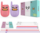 Walkie Talkies for Kids Rechargeable, Christmas Birthday Gifts for Girls Age 3-9,Easy to Use Kids Walkie Talkies,Spy Games Toys for 3 4 5 6 7 8 9 10 12 Year Old Girl with USB Chargeable Battery 2 Pack by TinyTreasures Baby Boutique