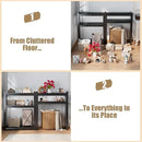 Over Washer and Dryer Shelves,4 Tiers Laundry Room Standing Shelf,Laundry Room Storage Organization,Adjustable Metal Shelving Unit,35" W x 12" D x 63" H, Black by CozyNest Decor