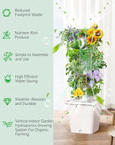 Vertical Hydroponics Growing System Kit, Indoor Outdoor Gardening System Kits, Herb & Fruits Growing Tower, 6 Layer 30 Pods by CozyNest Decor