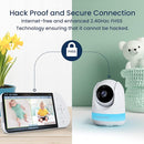 Babysense 5.5" Full-HD Split-Screen Baby Monitor, 1080p Video Baby Monitor with Camera and Audio, 3 Cameras with 6-Color RGB Night Light, 1000ft Range, Two-Way Audio, 4X Zoom, Large Battery by TinyTreasures Baby Boutique