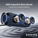 Passau Portable Bluetooth Speakers 40W Peak Loud Stereo Sound, Passive Radiators-Deep Bass, All Day Playtime, Adjustable Strap, BT5.3, IPX5 Wireless Speaker RGB Lights for Indoor Outdoor-Blue by TinyTreasures Baby Boutique