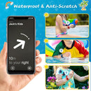 Waterproof Air Tag Bracelet for Kids (2 Pack), Soft Nylon Hidden Air Tag Wristband Full Cover Lightweight GPS Tracker Holder Compatible with Apple AirTag Band for Toddler Child (Deep Rainbow/Blue) by TinyTreasures Baby Boutique