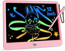 KOKODI 12 Inch LCD Writing Tablet with Anti-Lost Stylus, Erasable Doodle Board Colorful Toddler Drawing Pad, Car Travel School Games Toys for 3 4 5 6 7 8 Kids, Birthday Gift for Girls Boys Adults Pink by TinyTreasures Baby Boutique