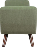 HomePop Modern Storage Bench with Wood Legs Home Décor|Bench with Storage for Living Room & Bedroom - Olive Green Woven by CozyNest Decor