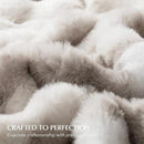 EVERGRACE Ultra Soft Luxury Fluffy Ridgeline Faux Rabbit Fur Throw Blanket, Thick Warm Bubble Throw for Bed, Cozy Plush Reversible Blankets for Couch, Chair, Sofa, Light Grey, 80x90 Inches, 870 GSM by CozyNest Decor