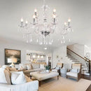 Modern Elegant 15 Lights K9 Crystal Glass Chandelier Pendant Ceiling Lighting European Style for Dining Living Room Bedroom Transparent,15 E12 Bulbs Required by CozyNest Decor