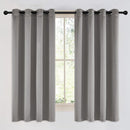 NICETOWN Chrome Gray Bedroom Curtains 63 inch Length 2 Panels, Grommet Window Treatment Thermal Insulated Solid Faux Silk Room Darkening Drapes for Kids Room, W52 x L63 by TinyTreasures Baby Boutique