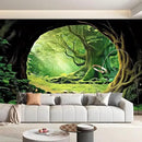 FENDROM Tree Cave Tapestry,Misty Forest Fairy Tale Wall Hanging Natural Jungle Sunshine Through Scenery Aesthetic tapestries for Living Room Bedroom Office Spring Decoration by CozyNest Decor