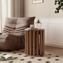 Stackable Stools Set of 4, Wooden Stools 18 Inch Stool Nesting Side Tables Nesting Coffee Table Sturdy and Durable, No Installation Required,Top Stackable Round Stool for Saving space(Walnut Barstool) by CozyNest Decor
