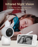 ARENTI Baby Monitor 2 Cameras, 2K Video Baby Camera with 5-Inch Upgraded Wireless Display, Super Night Vision, Lullabies, Cry & Motion Detection, Temp & Humidity Sensor, Two Way Audio by TinyTreasures Baby Boutique