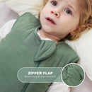 Mosebears Unisex Baby Sleep Sack 1.0 TOG, Supersoft Rayon Made from Bamboo Wearable Blanket with 2-Way Zipper (Dark Green,18-36 Months) by TinyTreasures Baby Boutique