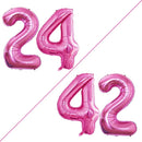 GOER Number 24 Balloons for 24th Birthday Party Decorations,42 Inch Jumbo Foil Helium 42 Balloons for 42nd Birthday Party Decoration (Hot Pink) by TinyTreasures Baby Boutique