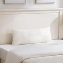 Fancy Homi Set of 2 Cream White Boho Long Lumbar Body Decorative Throw Pillow Cover 14x36 Inch for Bed Couch Bedroom Bench, Soft Patchwork Corduroy Textured Pillow Case, Rustic Farmhouse Room Décor by CozyNest Decor