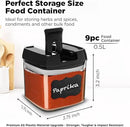 Shazo 9 PC Airtight Food Storage Containers - BPA Free Clear Plastic Snack & Spice Containers with Easy Lock Lids - Kitchen and Pantry Organization for Herbs, Coffee, Tea - 0.5L / 2.1 Cups by CozyNest Decor