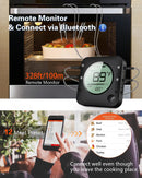 BFOUR Wireless Grill Thermometer, Bluetooth Meat Thermometer, Digital BBQ Meat Thermometer for Grilling Smoker Oven, Smart APP Alarm Monitor Instant Read with 4 Stainless Steel Probes by GreenHaven Gardens