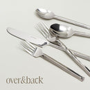 over&back 20pc Hand-Forged Flatware Cutlery Set - Comes with 4 Dinner Forks, 4 Salad Forks, 4 Dinner Knives, 4 Dinner Spoons, and 4 Teaspoons - Dishwasher-Safe - 18/8 Stainless Steel by CozyNest Decor