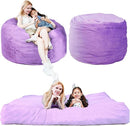 Bmag Giant Bean Bag Chair for Adults, 6FT Bean Bag Chair Convertible Bean Bag Pad, Large Chairs with Memory Foam Filler, Removable Washable Cover for Living Room Bedroom Office - Purple by TinyTreasures Baby Boutique