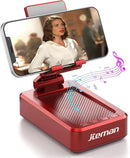 Jteman Portable Phone Stand with Speaker Bluetooth Wireless,Gifts for Men Women,Birthday for Women,Kitchen Gadgets for Men,Phone Holder for Desk - Red by GreenHaven Gardens