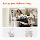 Rocking Chair Nursery with Adjustable Armrests, Electric Glider Recliner Nursing Chair for Breastfeeding, Power Swivel Recliner Chairs with USB Port and Storage, FSC Certified (Vanilla) by TinyTreasures Baby Boutique