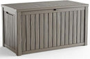 150 Gallon Outdoor Deck Box,Storage Lockable Waterproof Patio Furniture,Garden Tools,Cushions,Pool Accessories Outside Storage Resin Box(Grey) by GreenHaven Gardens