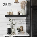 QEEIG Floating Shelves for Wall Bathroom Shelf Bedroom Kitchen Living Room Farmhouse Small Book Shelf 16 inch Set of 2, Black (015-B2) by CozyNest Decor