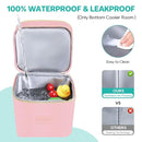 PIIOSER Breast Milk Storage Cooler Bag with Ice Pack, Fits 4 Baby Bottles Up to 5 Ounce, Small Insulated Breastmilk Cooler Travel Bag with Handle Buckle for Nursing & Working Mom Daycare(Pink-XS) by TinyTreasures Baby Boutique