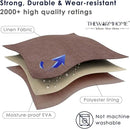 TheWarmHome Decorative Basket Rectangular Fabric Storage Bin Organizer Basket with Handles for Clothes Storage (Brown, Large-1Pack,15L*10.5W*8H) by CozyNest Decor