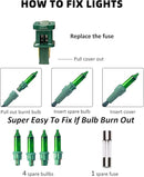 TW SHINE Green Christmas Lights, 20FT 100 Count Incandescent Halloween Lights, Waterproof St. Patrick's Day Decorations for Outdoor Indoor Xmas Tree Patio Home Party Garden Yard Decor by GreenHaven Gardens