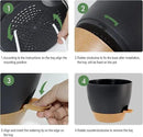 12 inch Large Self Watering Pots, Plastic Planters with 60oZ Removable Deep Reservoir and Multi Mesh Drainage Holes for Indoor Outdoor Garden Plants and Flowers, Black with Brown by GreenHaven Gardens