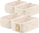 Small Storage Baskets for Organizing | Closet Organizer Bins | Shelf Toy Basket | Woven Rope Baskets | Cube Decorative Box | Shallow Basket | 11.5x7.5x4.7” | 4 Packs Rainbow by GreenHaven Gardens
