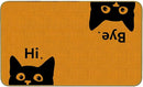 Mingnei Hi Bye Cat Welcome Doormat - Funny Black Cat Lover Floor Mat for Home, Kitchen, Entrance - Indoor/Outdoor Entryway Rug 30x17 (Orange) by CozyNest Decor